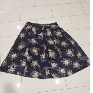 NOTATIONS A-LINE SATIN SKIRT BLUE POLYESTER SIZE 24W